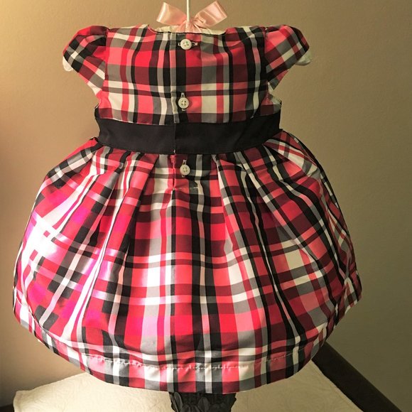 CARTER'S Tartan Plaid Satin Occasion Dress - Picture 5 of 11
